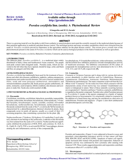 Psoralea Corylifolia Linn. (Seeds): a Phytochemical Review