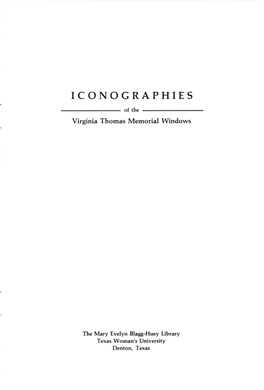 Iconographies of the Virginia Thomas Memorial Windows