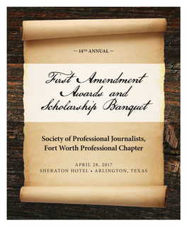 First Amendment Awards and Scholarship Banquet