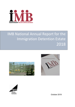 IMB National Annual Report for the Immigration Detention Estate