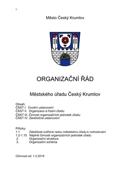 Organizační Řád