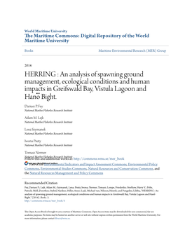 HERRING : an Analysis of Spawning Ground Management, Ecological Conditions and Human Impacts in Greifswald Bay, Vistula Lagoon and Hano ̈ Bight