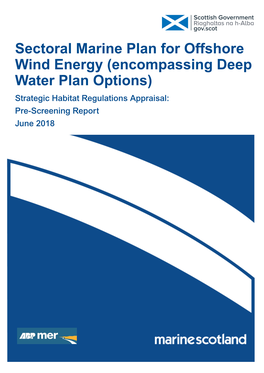 Sectoral Marine Plan for Offshore Wind Energy