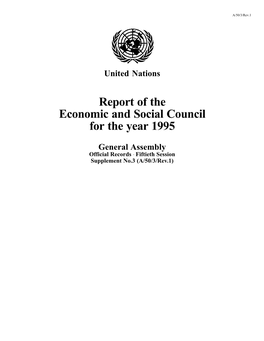 Report of the Economic and Social Council for the Year 1995