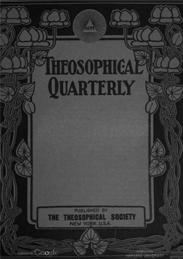 The Theosophical Quarterly