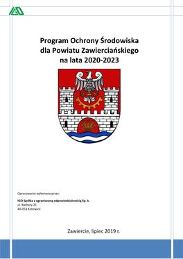 Pobierz Załącznik: Prognoza Powiat Zawiercianski.Pdf