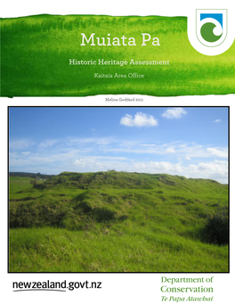 Muiata Pa Historic Heritage Assessment