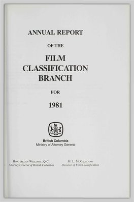 I Film I Classification Branch