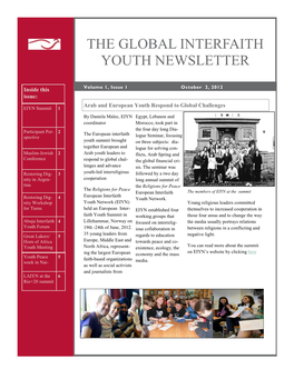 The Global Interfaith Youth Newsletter