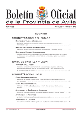 Administración Del Estado Junta De Castilla Y León