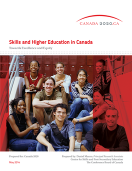 Skills and Higher Education in Canada Towards Excellence and Equity