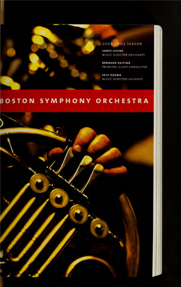 Boston Symphony Orchestra Concert Programs, Season 122, 2002-2003