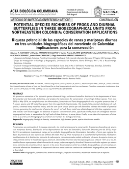 Potential Species Richness of Frogs