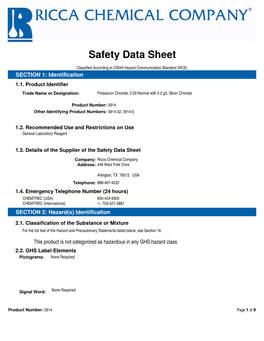 Safety Data Sheet