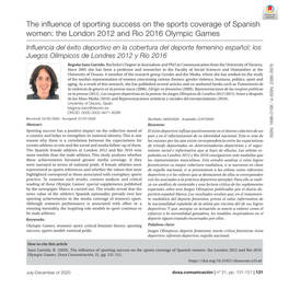 The Influence of Sporting Success on the Sports Coverage of Spanish