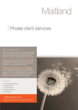 Private Client Services