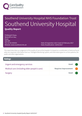 Southend University Hospital Newapproachfocused Report
