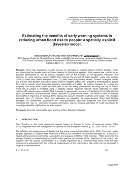 Estimating the Benefits of Early Warning Systems in Reducing Urban Flood Risk to People: a Spatially Explicit Bayesian Model