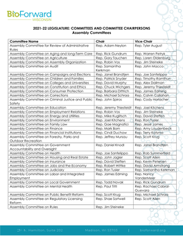 Legislative Assembly Committees