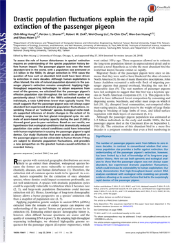 Drastic Population Fluctuations Explain the Rapid Extinction of the Passenger Pigeon