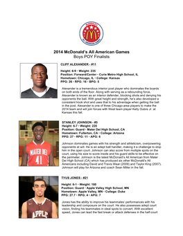 2014 Boys POY Finalists Bio Headshots 3 12 14