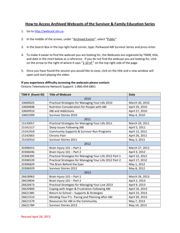 How to Access Archived Webcasts Revised April 12 2013.Pdf