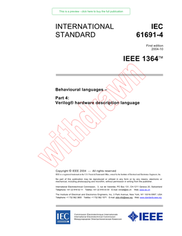 International Standard Iec 61691-4 Ieee 1364™
