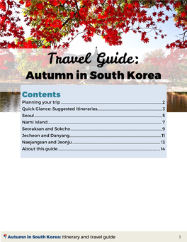 Autumn in South Korea