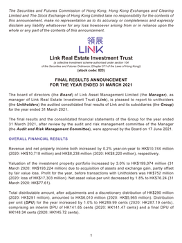 Link Real Estate Investment Trust