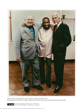 Spiral Members Romare Bearden, Merton Simpson, and Hale Woodruff, 1978