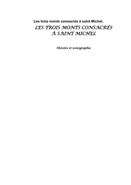 Les Trois Monts Consacrés À Saint Michel