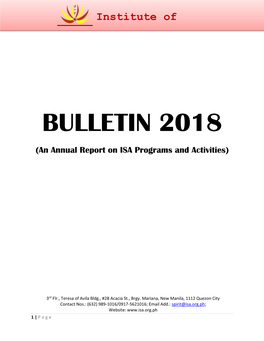 ISA Bulletin 2018