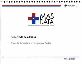 Reporte De Resultados Encuesta Domiciliaria En El Estado De