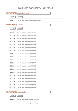 Conjunto Documental Das Sisas