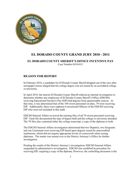 El Dorado County Grand Jury 2010 - 2011