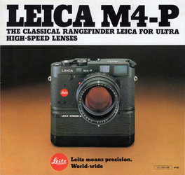 The LEICA M4-P Has No Over the World