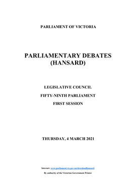 Parliamentary Debates