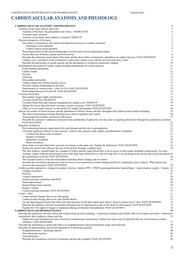 CARDIOVASCULAR PHYSIOLOGY and PHARMACOLOGY Annelise Kerr CARDIOVASCULAR ANATOMY and PHYSIOLOGY