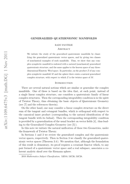 Generalized Quaternionic Manifolds 3