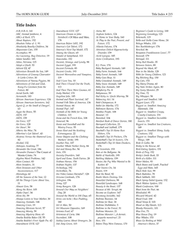 Title Index • 215