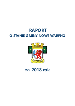 Raport O Stanie Gminy Nowe Warpno Za Rok 2018