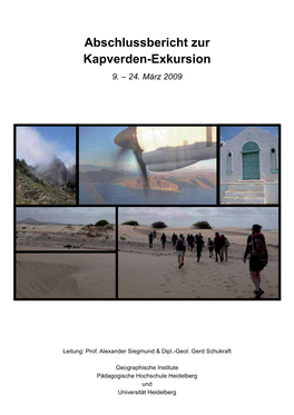 Abschlussbericht Zur Kapverden-Exkursion 9