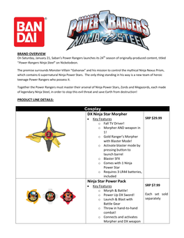 Cosplay DX Ninja Star Morpher Ninja Star Power Pack