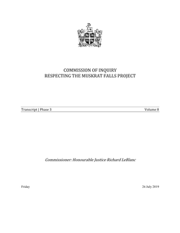 Commission of Inquiry Respecting the Muskrat Falls Project