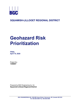 Geohazard Risk Prioritization