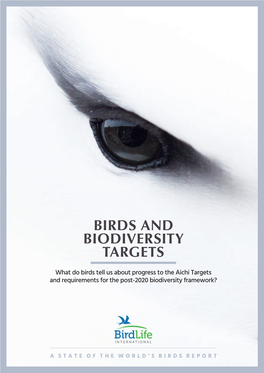 Birds and Biodiversity Targets Report Knowledge to Tackle the Biodiversity Crisis