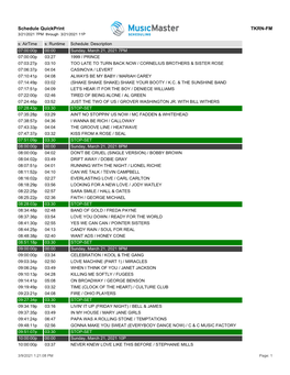 Schedule Quickprint TKRN-FM