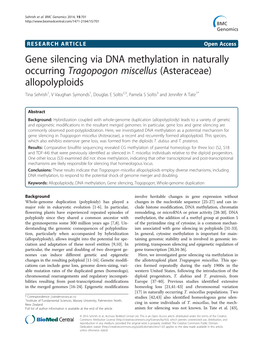 Gene Silencing Via DNA Methylation in Naturally Occurring