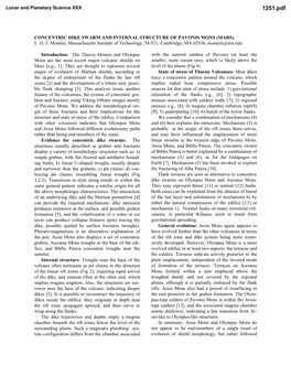 CONCENTRIC DIKE SWARM and INTERNAL STRUCTURE of PAVONIS MONS (MARS). L. G. J. Montési, Massachusetts Institute of Technology, 5