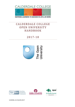 Calderdale College Open University Handbook